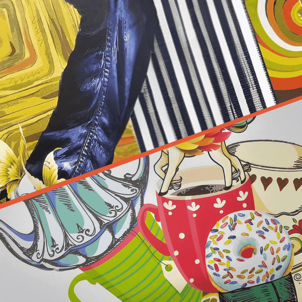 Matte VS. Gloss Coating Matte Coating Top/ Gloss Coating Bottom